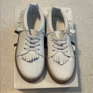 Freshly Picked White Fringe Kids Sneakers